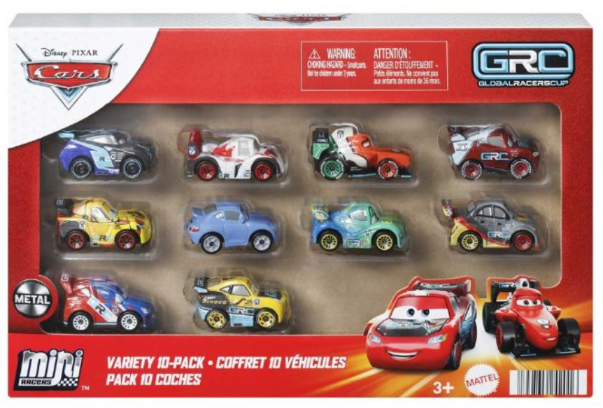 DISNEY CARS Mini Racers Global Racers Cup 10 Pack Gemdans