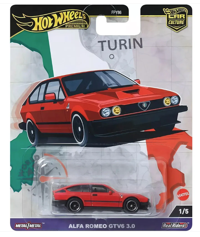 Hot Wheels 1/64 Alfa Romeo GTV6 3.0 World Tour #1/5 - Édition Limitée 2024