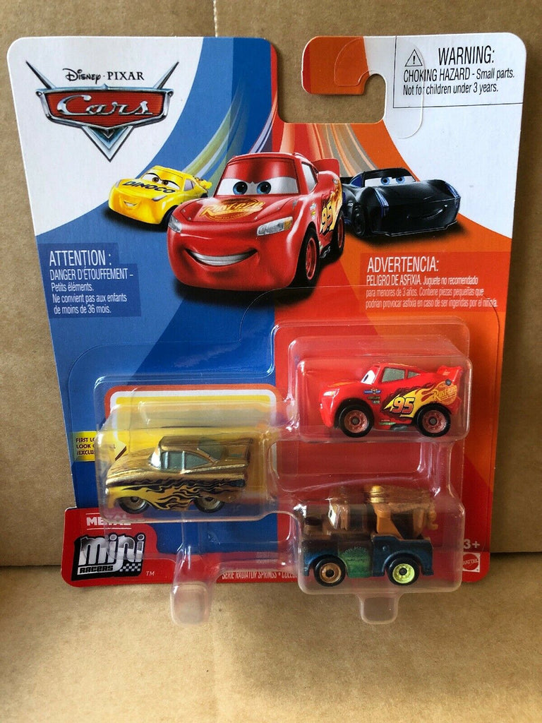 DISNEY CARS Mini Racers - set of 3 with LMQ Mater Gold Ramone – Gemdans
