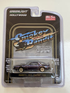 GREENLIGHT HOLLYWOOD DIECAST MiJo Exclusives Chrome Edition - Smokey and the Bandit 1977 Pontiac