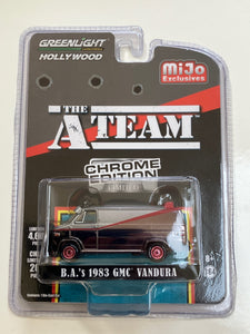 GREENLIGHT HOLLYWOOD DIECAST MiJo Exclusives Chrome Edition - The A Team 1983 GMC Vandura