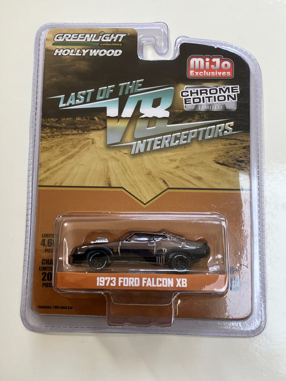 GREENLIGHT HOLLYWOOD DIECAST MiJo Exclusives Chrome Edition - Last of the V8 Interceptors 1973 Ford Falcon