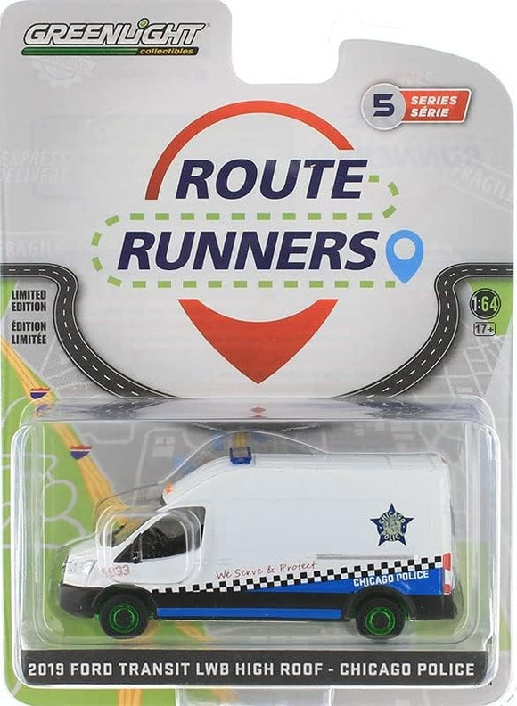 GREENLIGHT DIECAST - Route Runners - 2019 Ford Transit Chicago Police