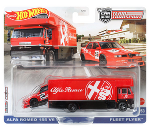 HOT WHEELS DIECAST - Team Transport Alfa Romeo 155 V6 Ti Fleet Flyer