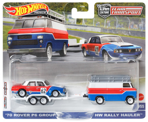 HOT WHEELS DIECAST - Team Transport 70 Rover P6 Rally Hauler