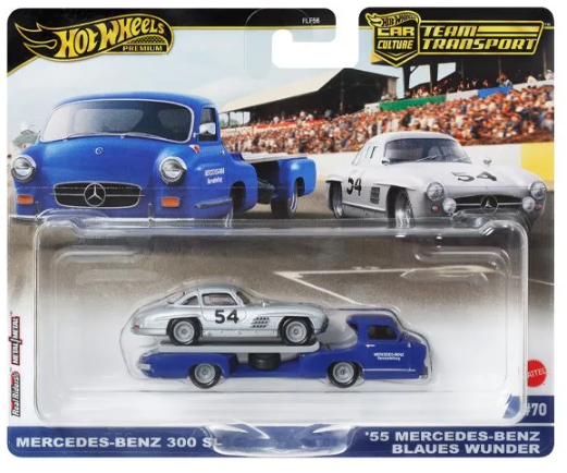 HOT WHEELS DIECAST - Team Transport Mercedes-Benz 300 SL - Blaues Wunder