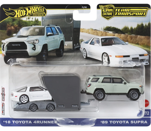 HOT WHEELS DIECAST - Team Transport - 18 Toyota 4Runner - 89 Toyota Supra