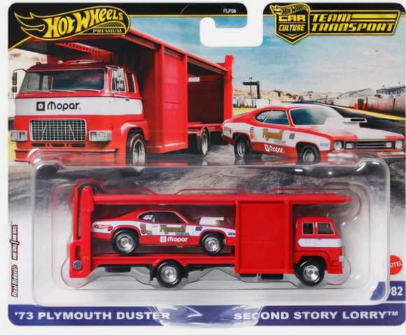 HOT WHEELS DIECAST - Team Transport 73 Plymouth Duster Second Story Lorry