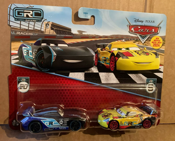 DISNEY CARS DIECAST - Global Racers Cup 2 pack - Jackson Storm and Miguel Camino