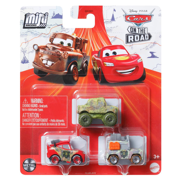 DISNEY CARS Mini Racers - On the Road set of 3 Cryptid LMQ Margaret Ivy