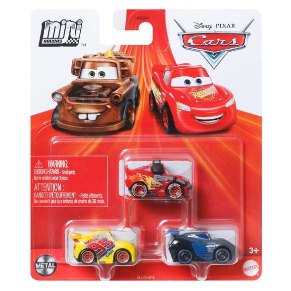 DISNEY CARS Mini Racers - set of 3 with LMQ Headset Rusteze Cruz Jackson