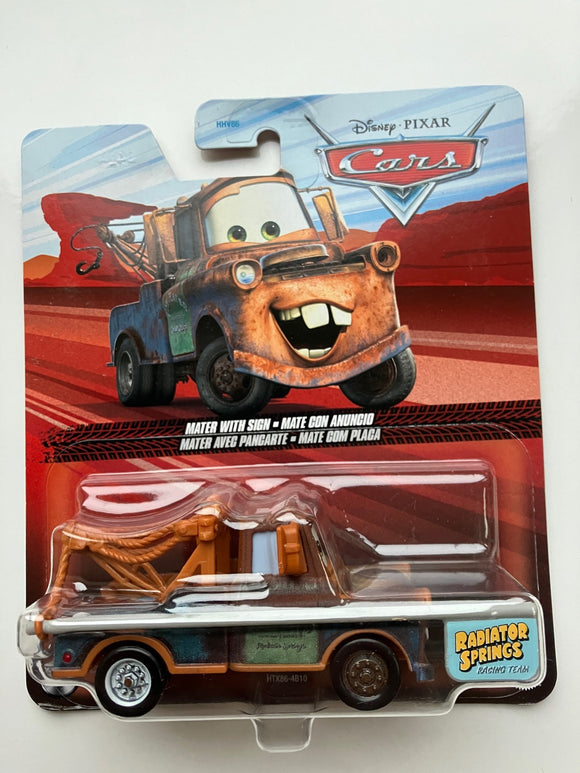 DISNEY CARS DIECAST 2024 - Mater With Sign