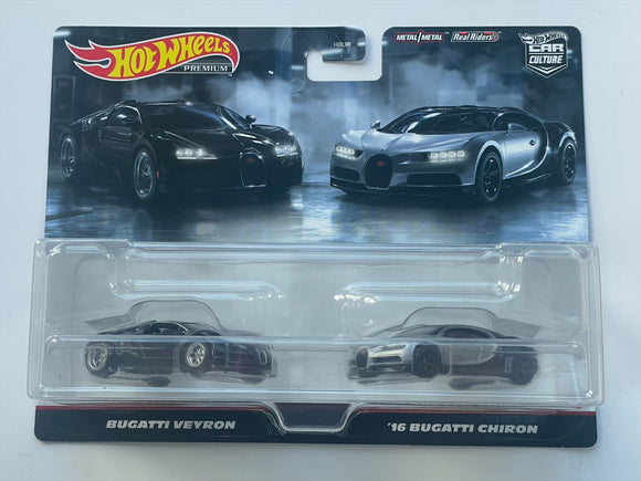HOT WHEELS DIECAST - Bugatti 2 pack - Veyron - 16 Chiron