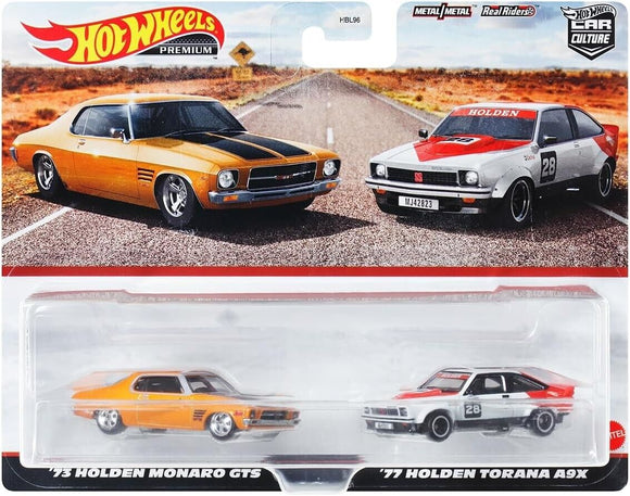 HOT WHEELS DIECAST - Holden 2 pack - 73 Monaro GTS 77 Torana A9X