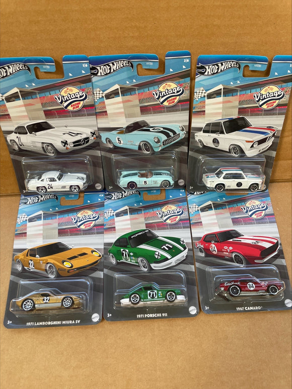 HOT WHEELS DIECAST - Vintage Racing Club Case A set of 6