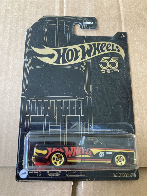 HOT WHEELS DIECAST - Black and Yellow 2023 - 67 Chevy C10