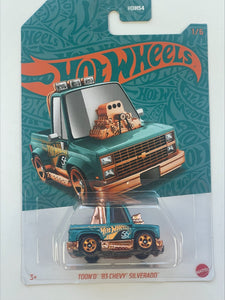 HOT WHEELS DIECAST - Green and Gold - Toon'D 83 Chevy Silverado