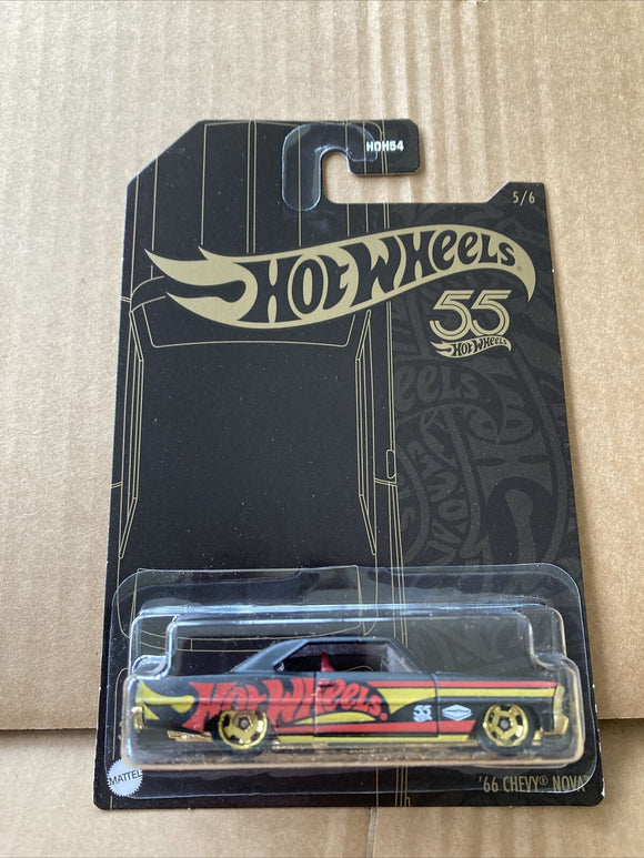 HOT WHEELS DIECAST - Gold and Yellow 66 Chevy Nova