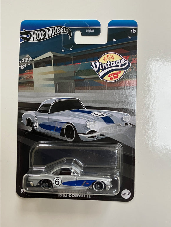 HOT WHEELS DIECAST - Vintage Racing Club 1962 Corvette