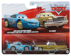 DISNEY CARS DIECAST - Bling Bling Lightning McQueen and Tex Dinoco