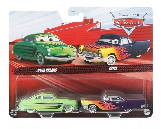 DISNEY CARS DIECAST - Edwin Kranks and Greta