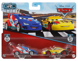 DISNEY CARS DIECAST - Global Racers Cup 2 pack - Raoul Caroule and Miguel Camino