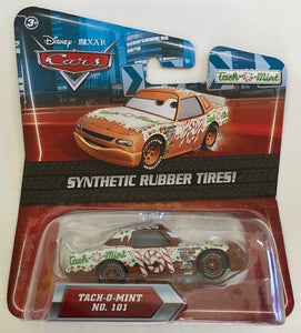 DISNEY CARS DIECAST - Tach O Mint aka Greg Candyman with rubber tires