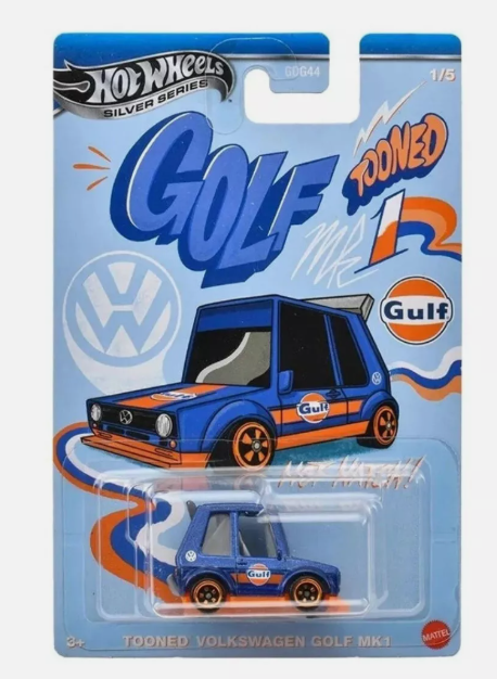 HOT WHEELS DIECAST - Gulf Tooned - Volkswgen Golf MK1