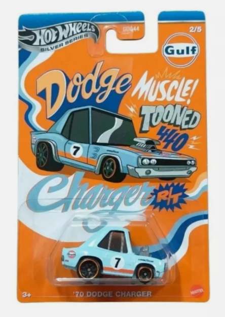 HOT WHEELS DIECAST - Gulf Tooned - 70 Dodge Charger