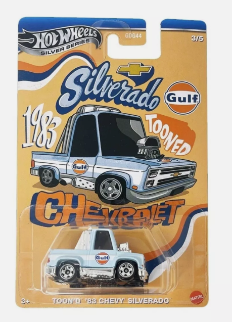 HOT WHEELS DIECAST - Gulf Tooned - 83 Chevy Silverado