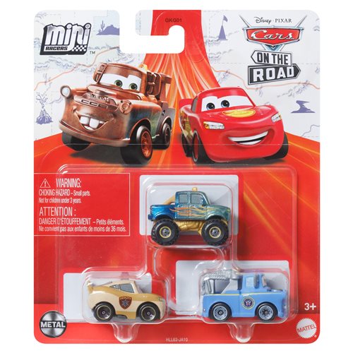 DISNEY CARS Mini Racers - set of 3 with Hazard LMQ Ivy President Mater