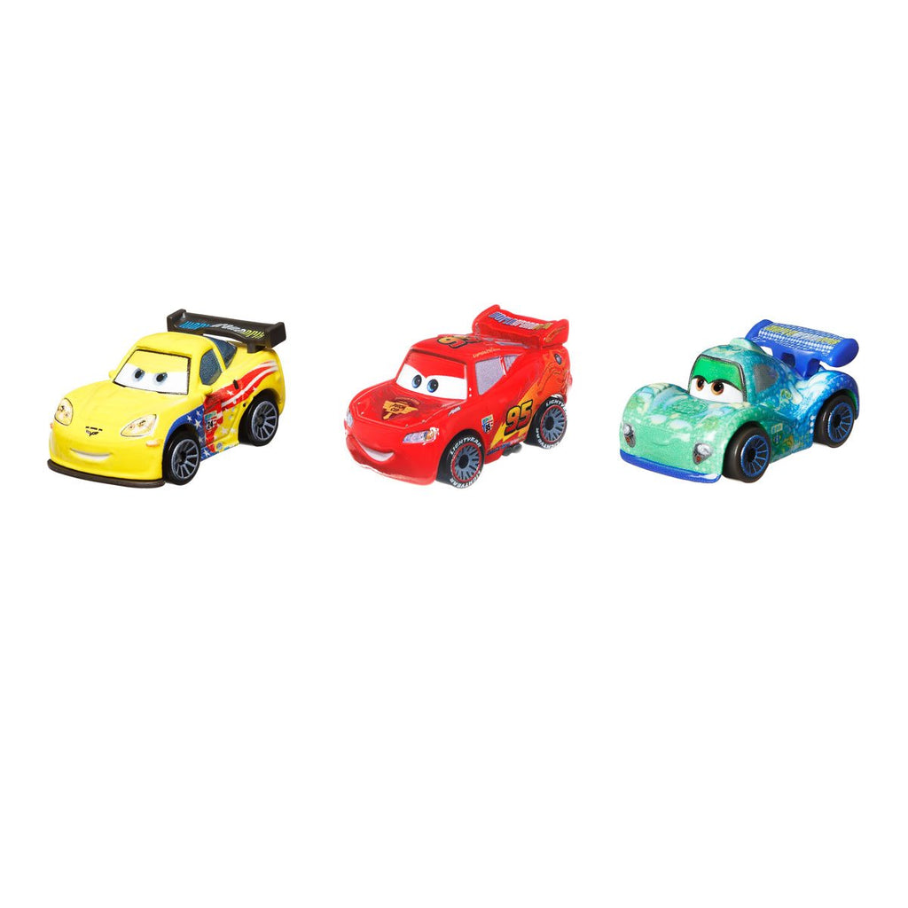 DISNEY CARS Mini Racers - set of 3 with Carla Veloso Jeff Gorvette LMQ ...