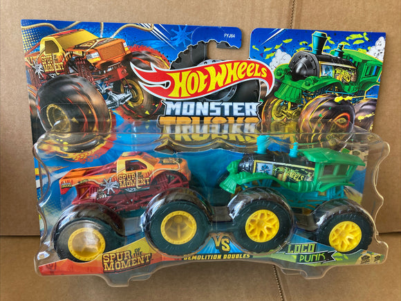 HOT WHEELS MONSTER TRUCKS - Spur of the Moment vs Loco Punk