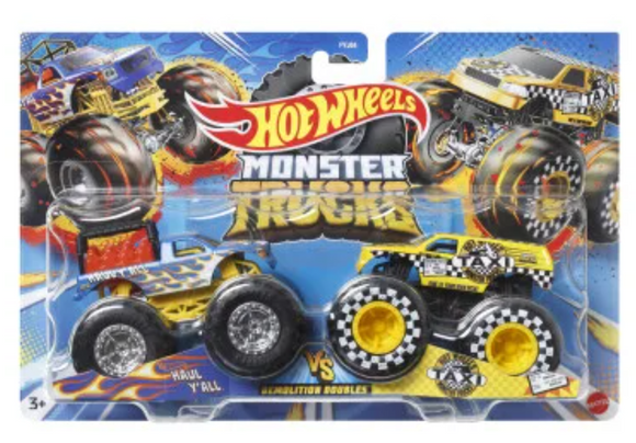 HOT WHEELS MONSTER TRUCKS - Haul Y All vs Taxi