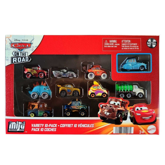 DISNEY CARS Mini Racers - On the Road Variety 10 Pack