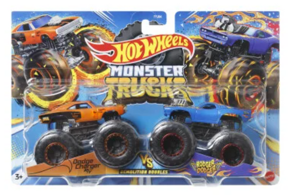 HOT WHEELS MONSTER TRUCKS - Rodger Dodger vs Dodge Charger