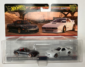 HOT WHEELS DIECAST - Mazda 2 pack - Miata - RX7 FC Pandem