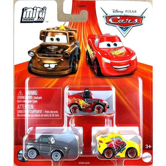 DISNEY CARS Mini Racers - set of 3 with LMQ Headset Rusteze Cruz Sterling