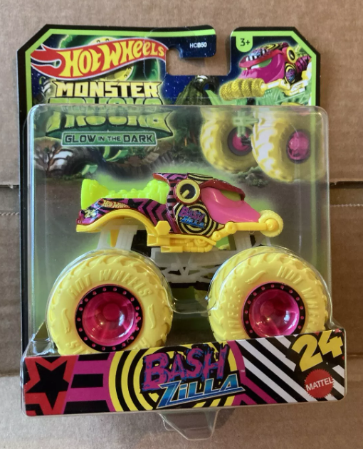 HOT WHEELS MONSTER TRUCKS - Glow in the dark - Bash Zilla