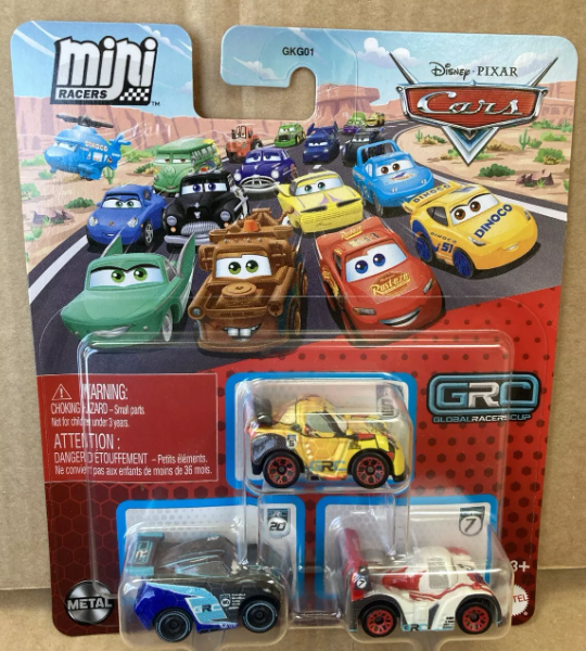 DISNEY CARS Mini Racers - set of 3 with GRC Jackson Camino Todoroki