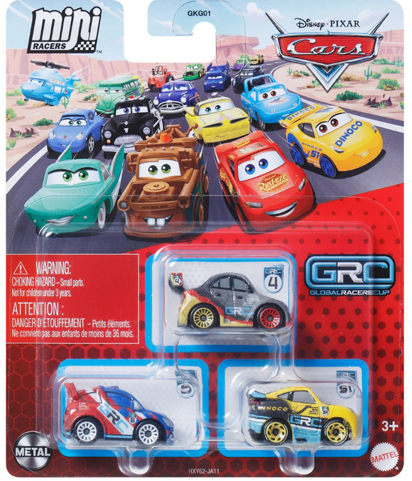 DISNEY CARS Mini Racers - set of 3 with GRC Cruz Caroule Schnell