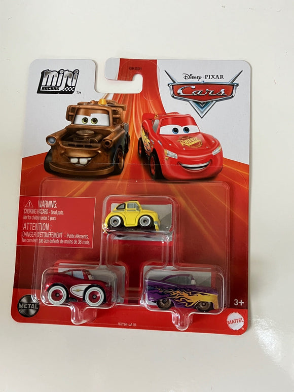 DISNEY CARS Mini Racers - set of 3 with Cruisin LMQ Ramone Luigi