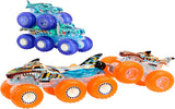 HOT WHEELS Monster Trucks - Big Rig and Track Pack - Mega-Wrex - Tiger Shark