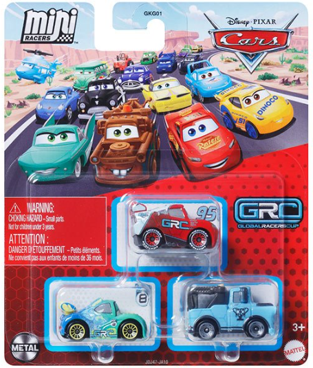 DISNEY CARS Mini Racers - set of 3 with GRC Lightning Mater Carla