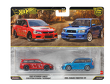 HOT WHEELS DIECAST - 2 pack - 2005 Mitsubishi Lancer 2004 Subaru Forester STi