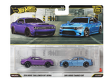 HOT WHEELS DIECAST - Dodge 2 pack - 2018 Challenger SRT demon 2015 Charger SRT
