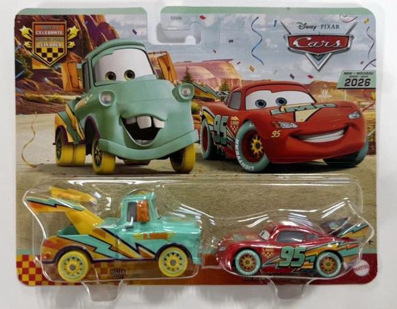 DISNEY CARS DIECAST - Race to Celebrate Lightning McQueen and Mater