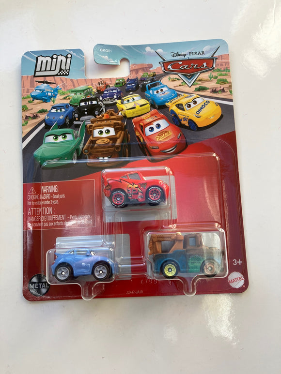 DISNEY CARS Mini Racers - set of 3 with LMQ Sally Mater