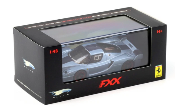 HOT WHEELS DIECAST - Limited Edition Elite Ferrari FXX Light Blue Metallic 1/43