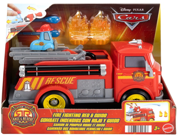 DISNEY CARS Race and Rescue - Fire Fighting Red and Guido